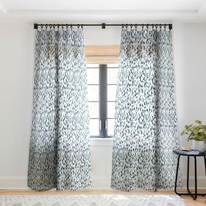 Holli Zollinger Indra Terrazzo Navy Single Panel Sheer Window Curtain - Deny Designs - 1 of 4