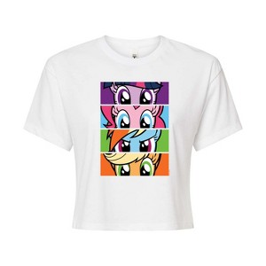 Women's - My Little Pony - Stacked Faces Cropped Graphic T-Shirt - 1 of 4