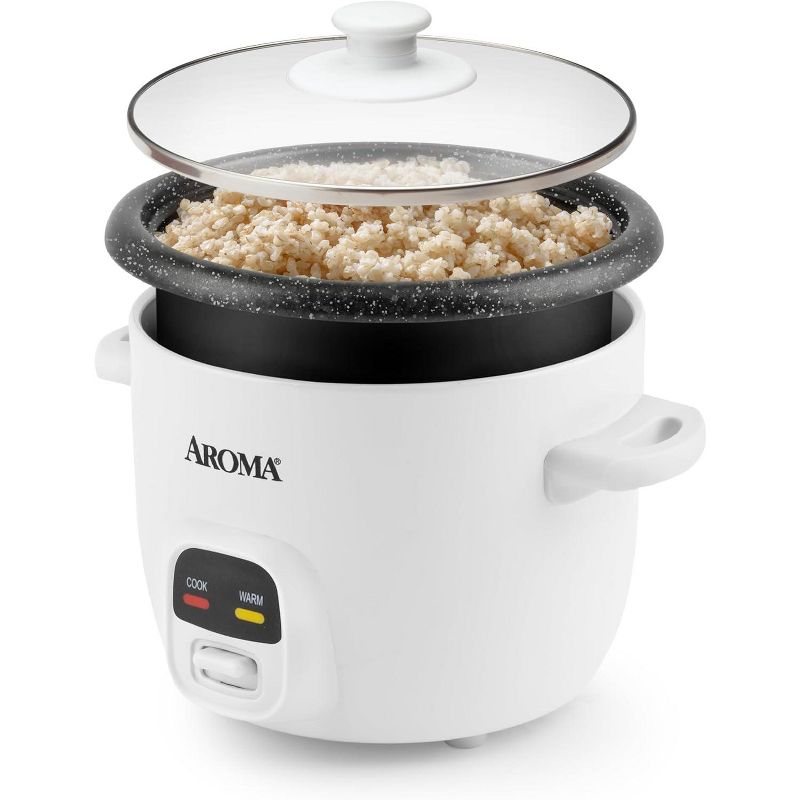 AROMA Rice Cooker, 24oz Uncooked ARC-393NG Refurbished, 2 of 7