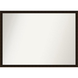 Amanti Art Espresso Brown Non-Beveled Wood Bathroom Wall Mirror - 1 of 4