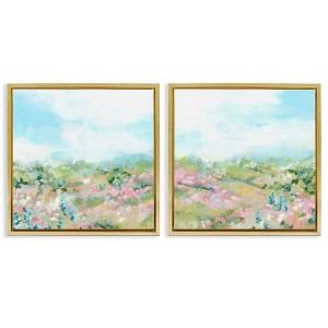 Stupell Industries Abstract Cottage Meadow 2pc Floating Frame Art Set - 1 of 4