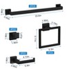 10-Piece Bathroom Hardware Set in Modern Matte Black - Includes Towel Bar, Hooks, Rings & Toilet Paper Holder - Rust Resistant & Easy Install - 4 of 4