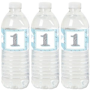 Big Dot of Happiness 1st Birthday Boy - Fun to be One - First Birthday Party Water Bottle Sticker Labels - Set of 20 - 1 of 4