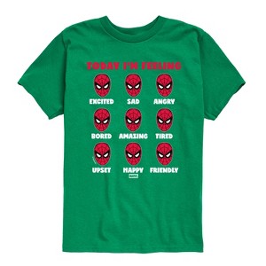 Boys' - Marvel - Spider-Man Today Im Feeling Moods Short Sleeve Graphic T-Shirt - 1 of 4