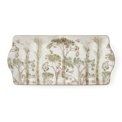 Kit Kemp by Spode 12" Tall Trees Serving Tray, Enchanted Forest Design, Porcelain, Dishwasher Microwave Safe, Ideal for Salad, Snacks, and Appetizers