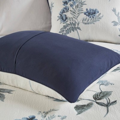 King Blue Microfiber 7-Piece Bed in a Bag Set