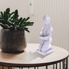 12.8" Cement Composite Buddha Statue Tealight Candle Holder Dark Gray - Rosemead Home & Garden, Inc. - 3 of 4