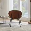 Sapphtopaz Modern Accent Chair, Shell Chair with Tripod, Comfortable Lounge Chair Single Side Chair for Living Room, Bedroom, Office - 4 of 4