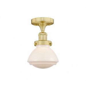 Olean - 1 Light Semi-Flush Mount In Art Deco Style-8.25 Inches Tall and 6.5 Inches Wide - 1 of 1