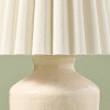 13.5" Rustic Ceramic Mini Kitchen Lamp with Pleated Plaid Shade Cream - Hearth & Hand™ with Magnolia - 4 of 4