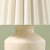 13.5" Rustic Ceramic Mini Kitchen Lamp with Pleated Plaid Shade Cream - Hearth & Hand™ with Magnolia - image 4 of 4