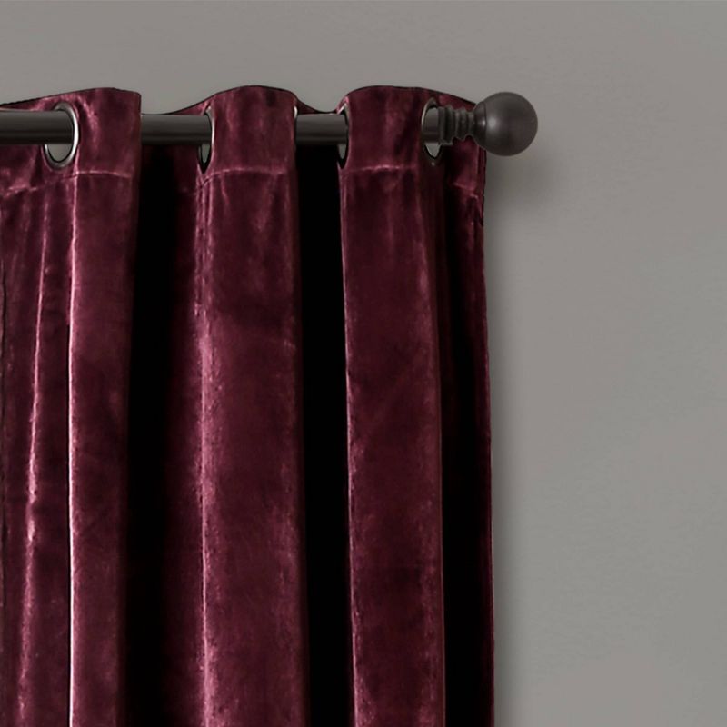 Set of 2 Prima Velvet Light Filtering Window Curtain Panels - Lush Décor, 3 of 16