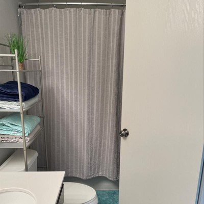 Tonal Striped Shower Curtain Gray - Threshold™ : Target