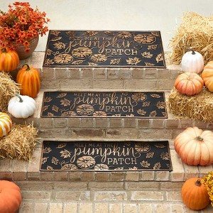 The Lakeside Collection Pumpkin Patch Set of 2 Stair Treads or Doormat - Rubber Doormat - 1 of 4