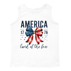 The Juniper Shop Coquette America Land Of The Free Toddler Tank - 1 of 4