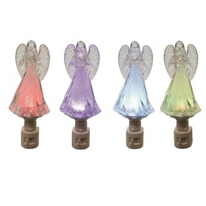 Transpac Acrylic Angel Night Light Set of 4 Christmas Home Decorations - 1 of 1