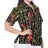 LA LEELA Women's Button Down Short Sleeve Summer Vacation Blouses Surfing Blouse Holiday Club Aloha Party Tops Hawaiian Shirts - 3 of 4