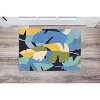 HomeStock Trio Tropic Blue & Navy 1.10x2.10, Transitional, Hand Tufted - 2 of 4