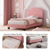 Twin Size Bed Frame, Corduroy Upholstered Platform Bed Frame with Adjustable Headboard, Mattress Foundation,Wooden Slats Support, No Box Spring Needed - 4 of 4
