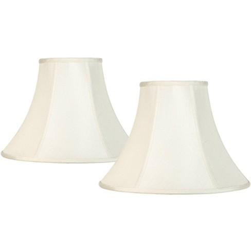 Springcrest Imperial Shade Set Of 2 Bell Lamp Shades Cream Medium 7" Top X 16" Bottom X 12" High Spider Replacement Harp And Finial Fitting At Foxvalley Mall In Aurora, IL