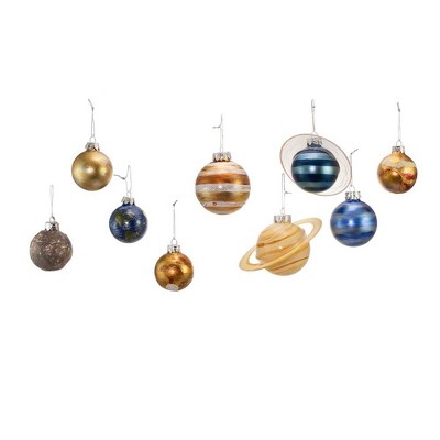 Solar System Planets Christmas Tree Ornament Set, 9-Piece