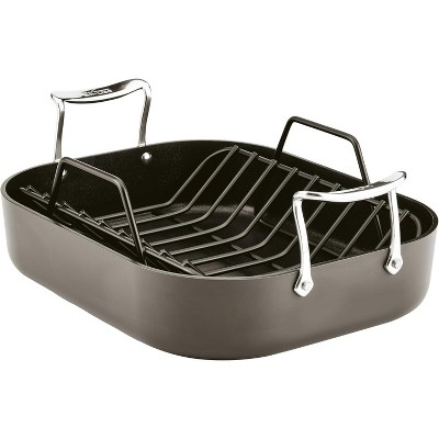 All-Clad Essentials Hard Anodized Nonstick Roaster with Rack 11x14 Inch
