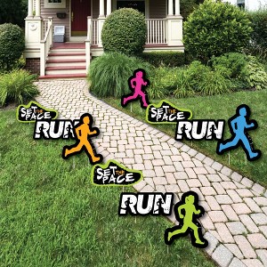 Big Dot of Happiness Set the Pace - Running - Runners and Shoe Lawn Decor - Outdoor Track, Cross Country or Marathon Party Yard Decorations - 10 Piece - 1 of 4