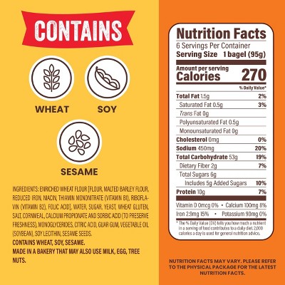 Thomas' Plain Bagels - 20oz/6ct, 5 of 17