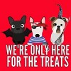 Women's Design By Humans Dog Halloween - We're Only Here For The Treats By PedigreePrints Racerback Tank Top - 2 of 3