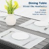 Heynemo 7 Pcs Outdoor Conversation Set All Weather Wicker Sectional Sofa Set Dining Table Chair and Ottoman,Steel Frame - 4 of 4