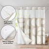 Americanflat 72x75 Hookless Shower Curtain - Abstract Khaki Cream Shower Curtain with Sheer Panel, Snap-In Liner, and Grommets - 100% Polyester - 4 of 4