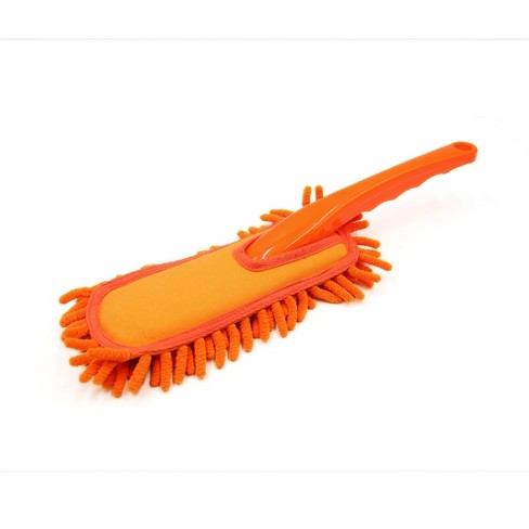 AllTopBargains 2 PC Microfiber Chenille Car Wash Sponge Auto Care Brush Pad Cleaning Tools, Orange