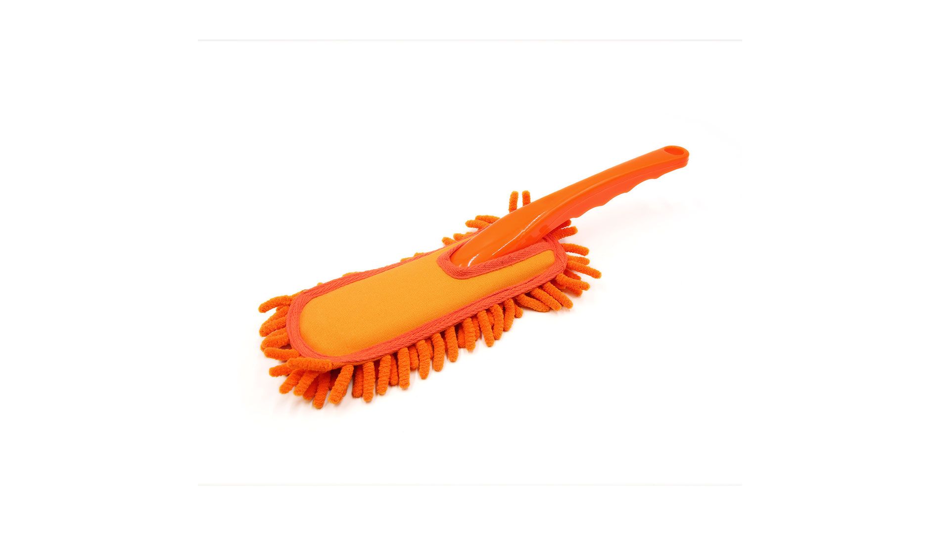 Unique Bargains Plastic Handle Chenille Microfiber Car Vehicle Cleaning Wash Duster Brush Orange 13.3" x 3.1" x 0.7"