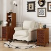 JUJABU Tall Corner End Table with 3 Drawers & 2 Open Shelves for Bedroom - 3 of 4