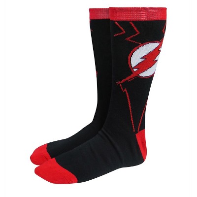 Mens Flash Red & Black Armor Crew Socks