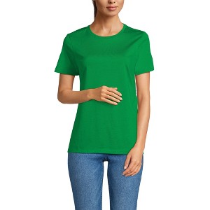 Lands' End Women's Relaxed Supima Cotton T-Shirt - 1 of 3