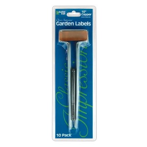 Luster Leaf  Classic Impressions 10-Inch Copper Garden Plant Label with Marker (10 Pack) - 1 of 3
