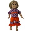 Doll Clothes Supertore 18 Inch Girl Doll Clothes Handmade Rainbow Shirt & Colorful Shorts Set - 3 of 4