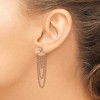 Chisel Stainless Steel Polished Rose IP-plated CZ with Jacket Stud Earrings - 3 of 4