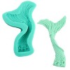 O'Creme Wavy Mermaid Tail v.2 Silicone Fondant Mold - 3" x 4.25" - Green - image 2 of 3