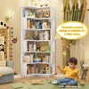 Aheaplus 6-Tier Corner Book Shelves, Freestanding Bookcase Storage Shelving - 3 of 4