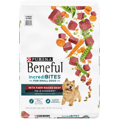 Purina Beneful IncrediBites with Real Beef Small Dog Adult Dry Dog Food - 14lbs