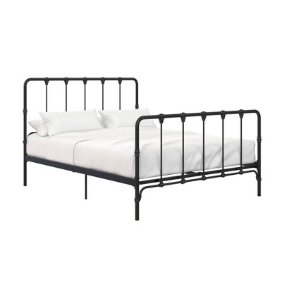target black metal bed frame