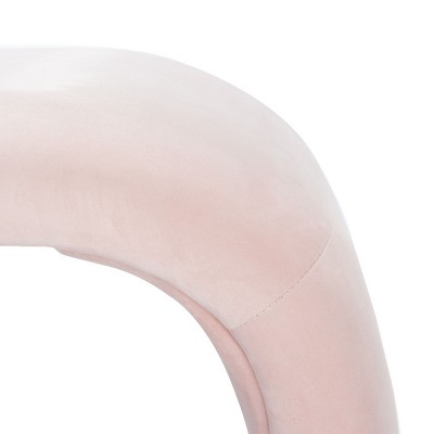 Tenko Light Pink Velvet Modern Accent Bench