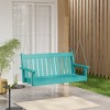 WestinTrends Malibu Outdoor Patio HDPE Hanging Front Porch Swing Bench - 2 of 4