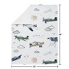Sweet Jojo Designs Boy Baby Security Blanket Airplane Green and Blue - 3 of 4