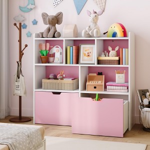 Toy Storage Organizer, Kid Bookshelf, Toy Storage Cabinet, Toddler Book Shelf for Kid Room, Bedroom, Nursery, Living Room - 1 of 4