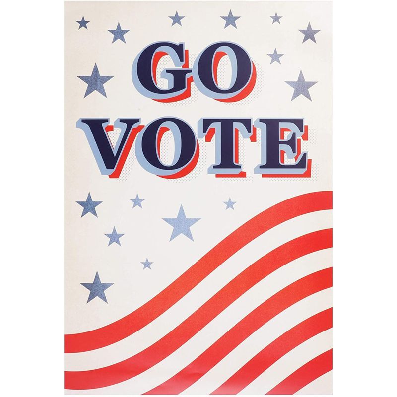 Juvale 10 Pack Go Vote Patriotic Posters for Election Day, 10 Designs (13 x 19 In), 5 of 6
