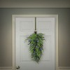 30" Artificial Fern and Astilbe Flowers Teardrop Swag - National Tree Company - 2 of 3