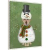 Amanti Art 23"x28" Yellow Labrador Snowman Costume by Fab Funky Framed Canvas Wall Art - 2 of 4